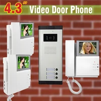 3 unit apartment video door phone intercom system 4 3 monitor video doorbell visual intercom system for apartments