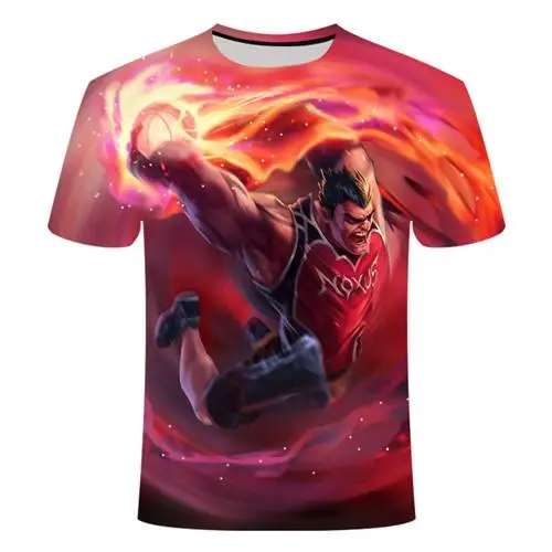 Футболка с 3D принтом League of Legends games мужская женская футболка с коротким рукавом Yasuo Leesin Darius Garen Thresh большой размер 6XL - Цвет: TXK149