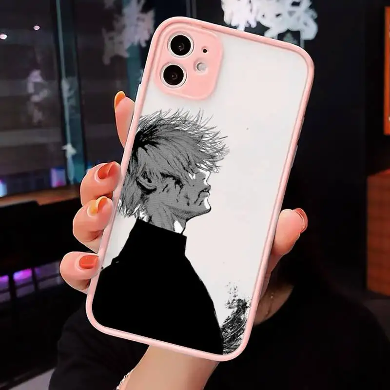 

Trendi Anime Ghoul Kaneki Ken untuk Phone Cases matte transparent For Pink iPhone 7 8 x xs xr 11 12 pro plus max mini Clear