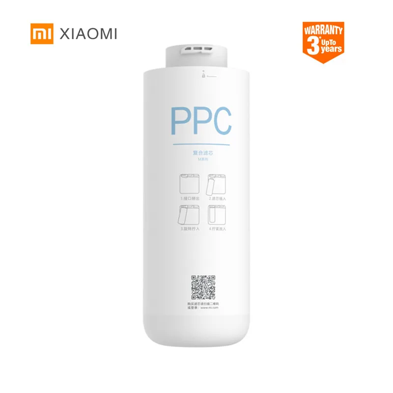 Original Xiaomi Water Purifier Filter PPC Composite Filter for C1 MRB23 MRB33 Smartphone PP Cotton Filter Rear Activated Carbon