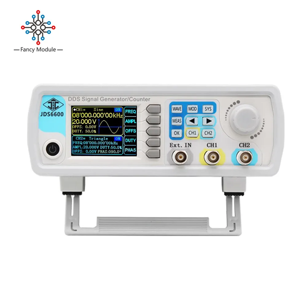 

Двухканальный цифровой генератор сигналов произвольной формы JDS6600 30 МГц с функцией DDS генератор сигналов измеритель частоты