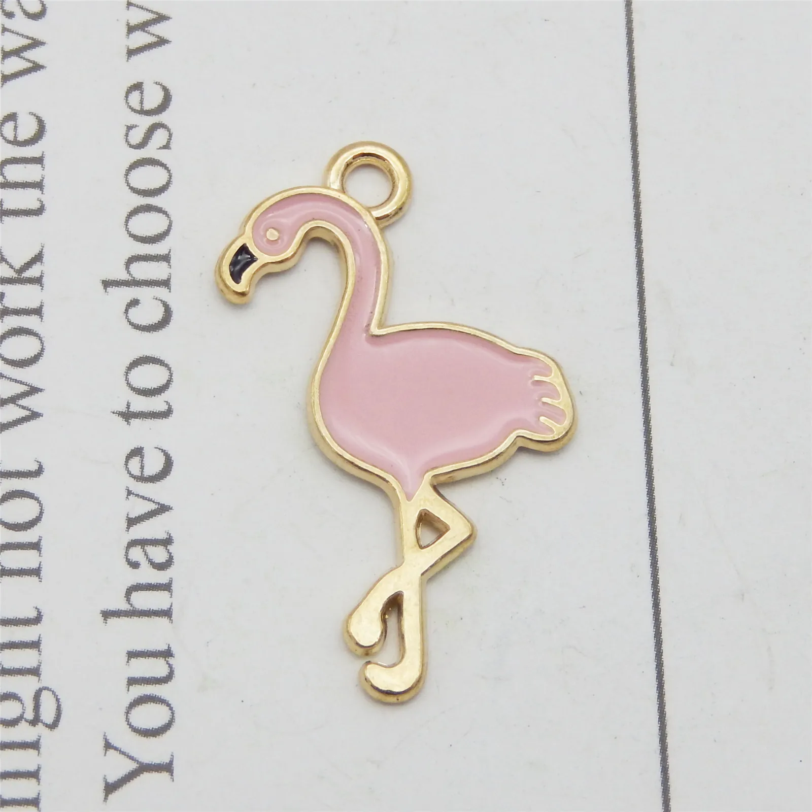 Подвески GraceAngie из цинкового сплава в виде фламинго эмалевые розовые подвески