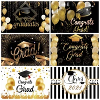 congratulation graduation backdrop graduate children back to school balloon glitter photographic background vinyl photography