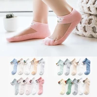 sevenmami 5 pairlot baby girls newborn short socks hockn netckne cute cartoon pattern mesh kids socks for baby boy girl socks