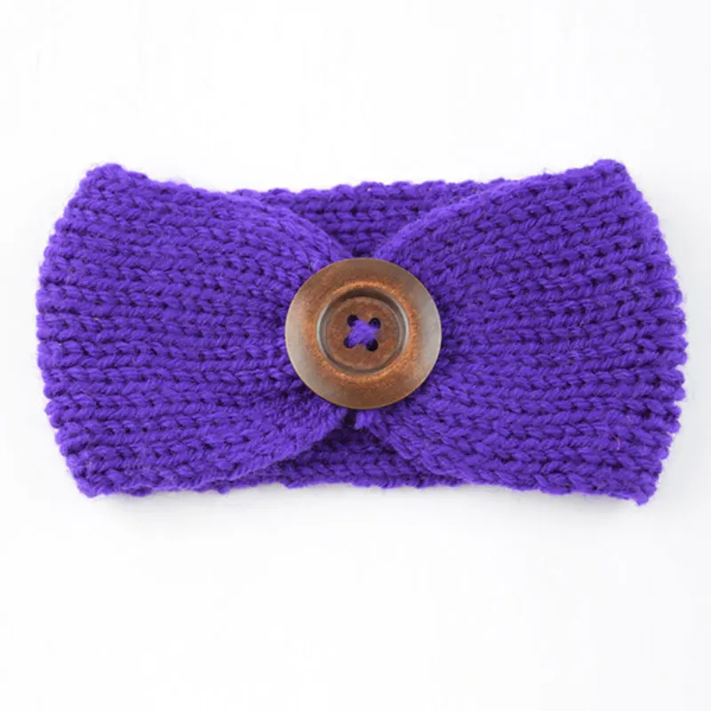 Детская вязаная повязка на голову зимние теплые уши мягкий тюрбан