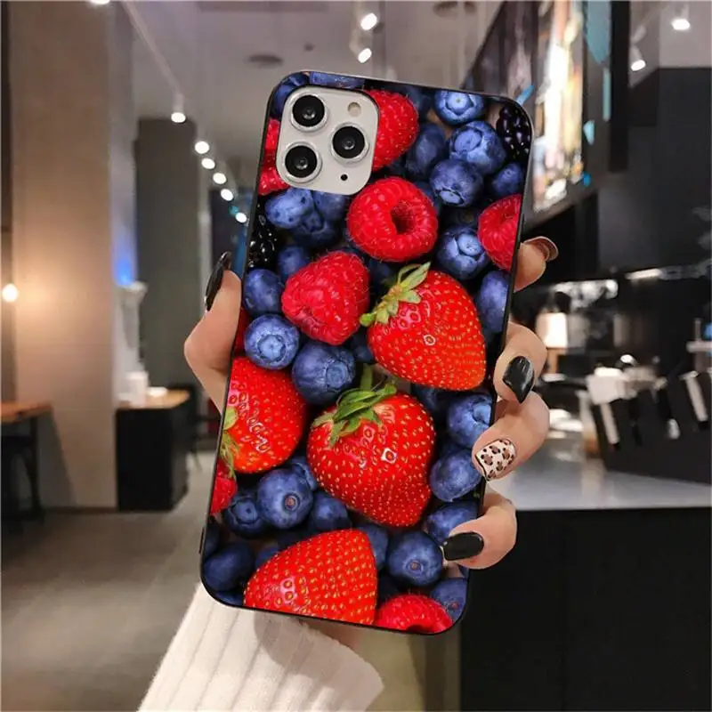 Роскошный чехол для iPhone 11 pro XS MAX 8 7 6 6S Plus X 5S SE 2020 XR с фруктами и едой уникальный