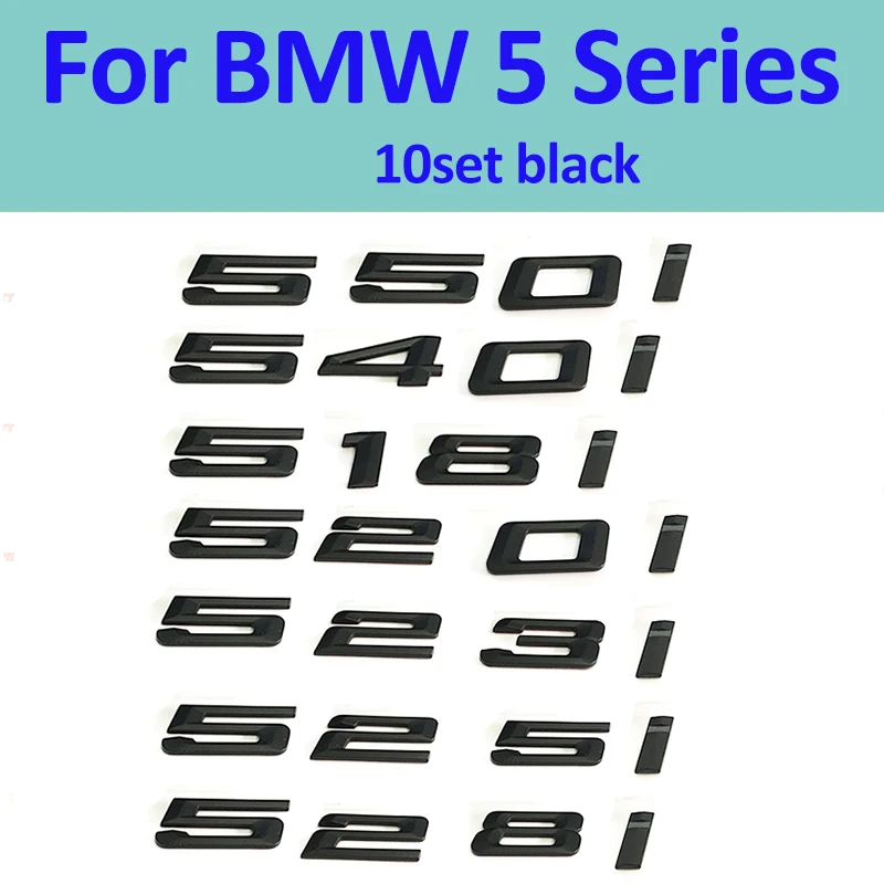 10 комплектов для BMW 5 серии E39 E60 E61 F10 F11 Матовый ABS 520i 525i 528i 530i 535i 550i Задняя Крышка