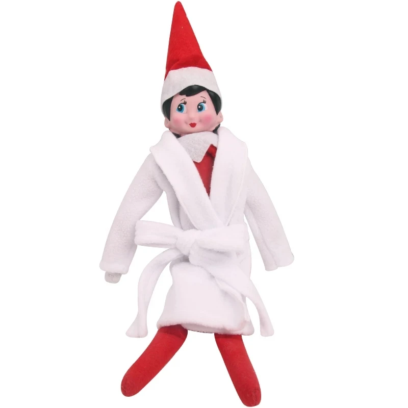 6 unids/set Navidad rojo edred&oacute;n mu&ntilde;eca vestido accesorios para ni&ntilde;os regalos de Navidad de los elfos ropa (ropa)-2