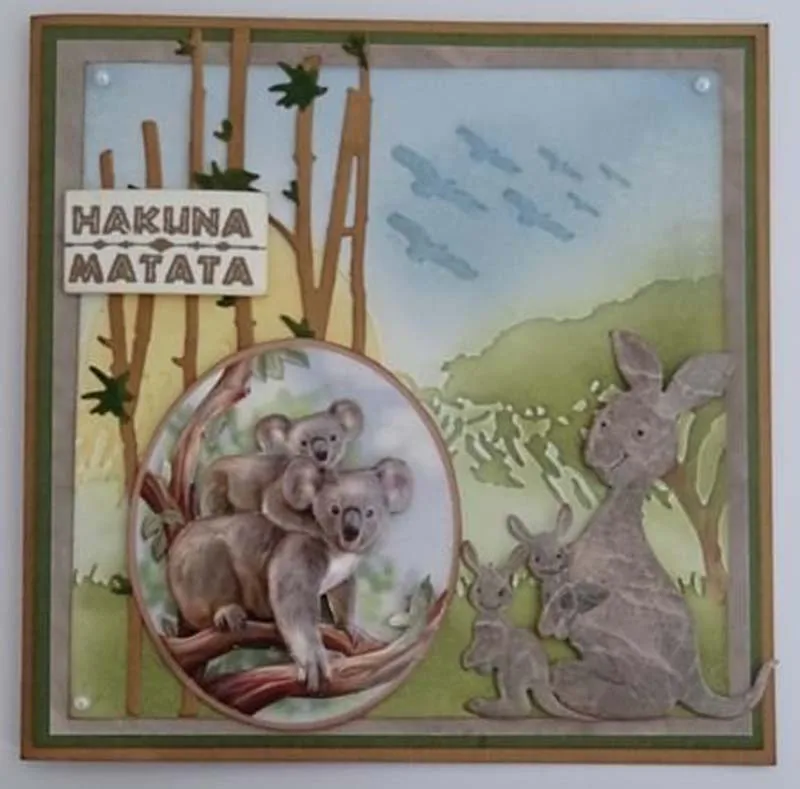 Металлические штампы Koala бамбуковые штампованные для скрапбукинга бумаги ручной