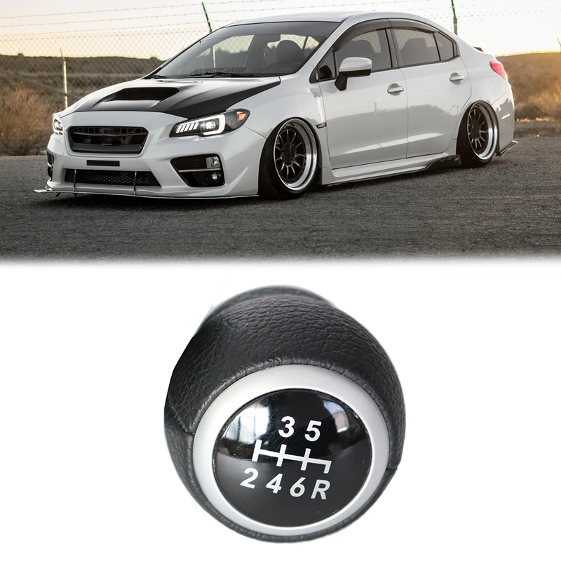 Автомобильный Стайлинг 6 скоростей кожаная ручка переключения передач для Subaru