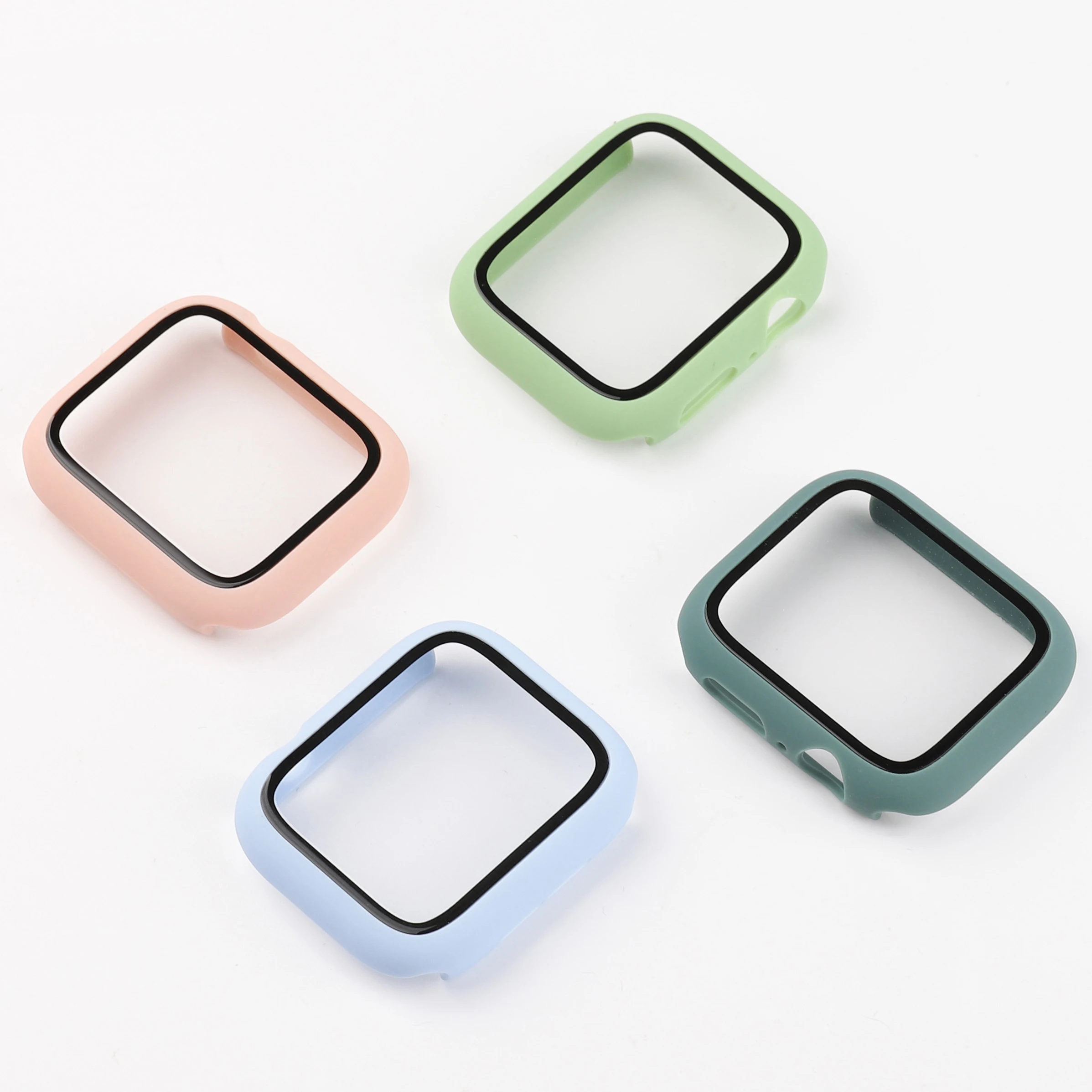 Защитный чехол для Apple Watch из закаленного стекла 44 мм 40 38 42 iwatch Series SE 3 4 5 6