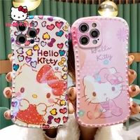 hello kitty phone case for iphone 6s78pxxrxsxsmax1112pro12mini phone shatter resistant pink silicone case cover
