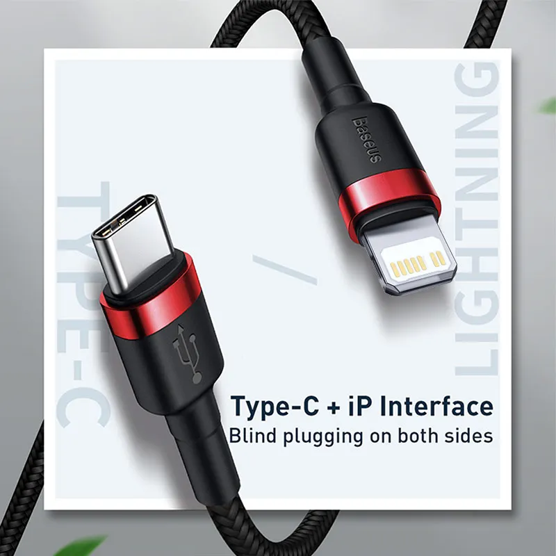 Кабель Baseus USB Type-C с подсветкой для iPhone 12 Pro Max PD зарядный кабель быстрой зарядкой C 11