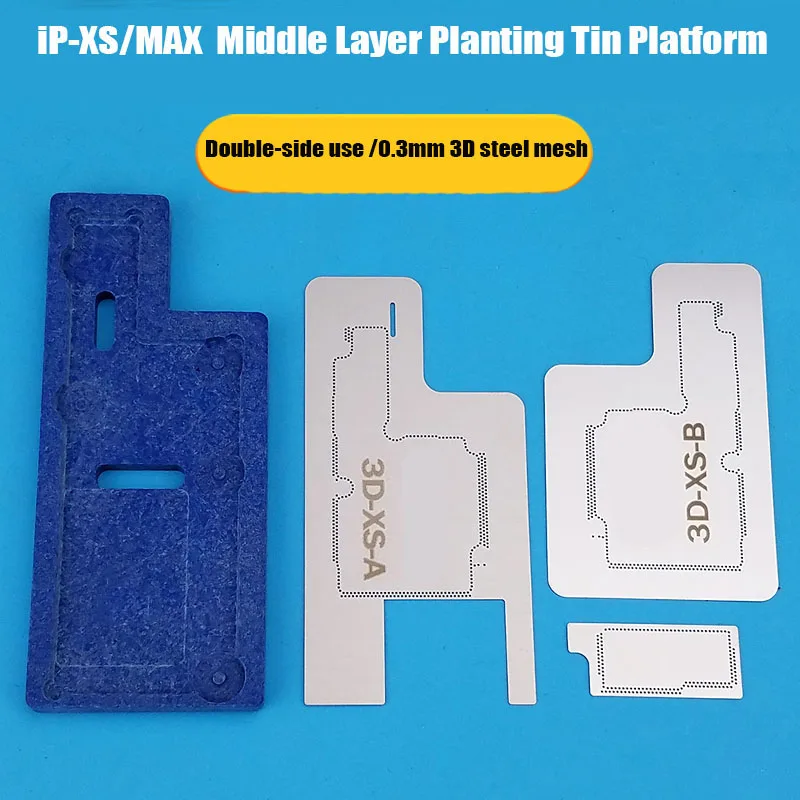 Jyrkior 3D BGA трафарет платформа для iPhone X XS MAX материнская плата средний слой посадки Оловянная стальная сетка трафареты
