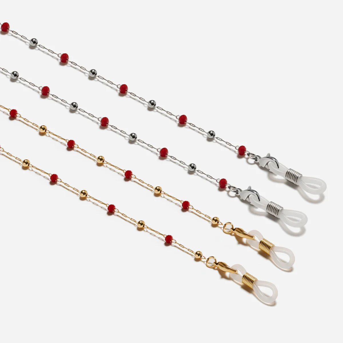 Красные хрустальные бусины для очков 2020 золотого цвета ремешок очки чтения