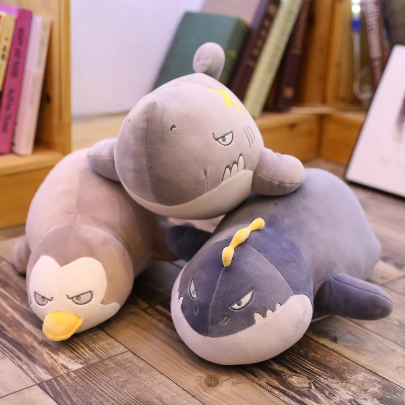 Супермягкая плюшевая кукла в виде милого акулы пингвина динозавра Мультяшные