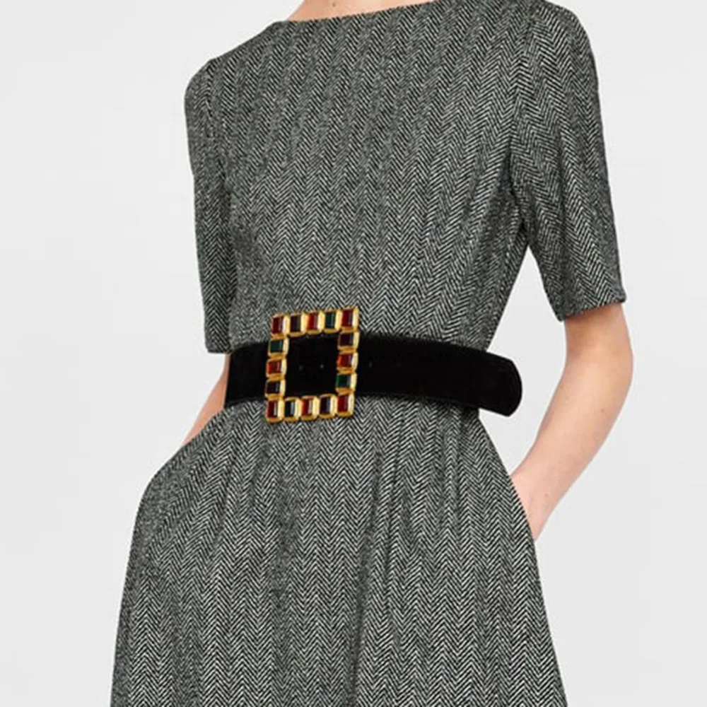 Женские винтажные ремни с кристаллами Lalynnly модные аксессуары для поясного ремня