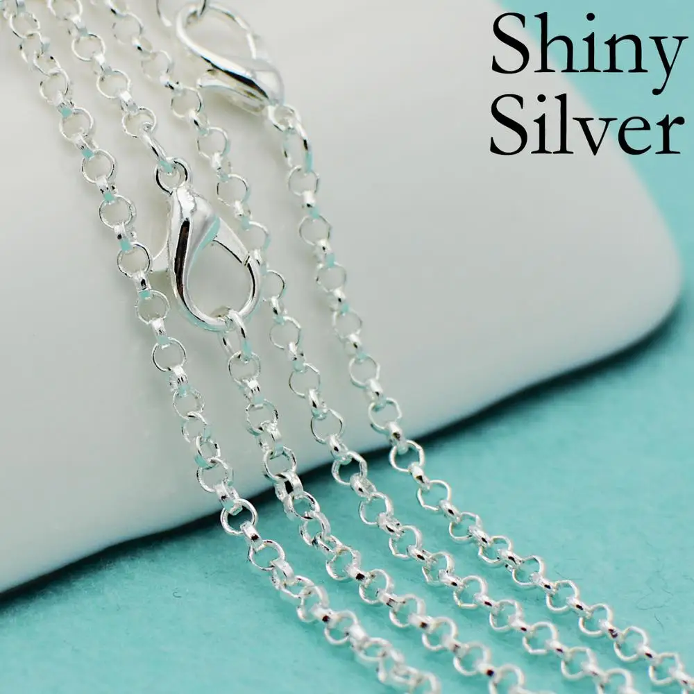 100 pcs- 30 inch Silver Plated Rolo Chain Necklace Inch 30'' | Украшения и аксессуары