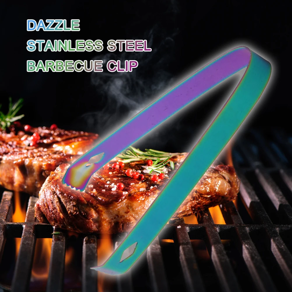 

Зажим для барбекю, щипцы для льда, пикника, фруктов, хлеба из нержавеющей стали, зажим для мяса