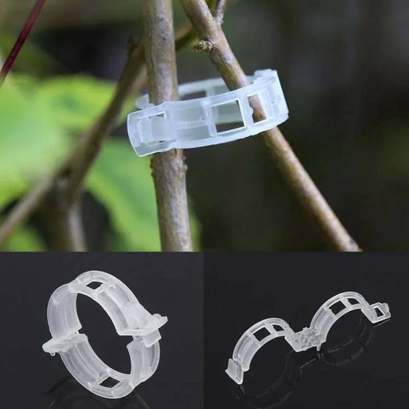 

10/50/100Pcs Plastic Plant Support Clips for Tomato Hanging Trellis Vine Connects Plants Greenhouse Vegetables Garden Ornament