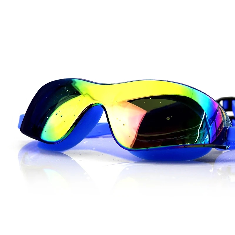 

Очки для плавания с большой оправой, плавание с покрытием, защита от запотевания, водонепроницаемые, с УФ-защитой, профессиональные для мужч...