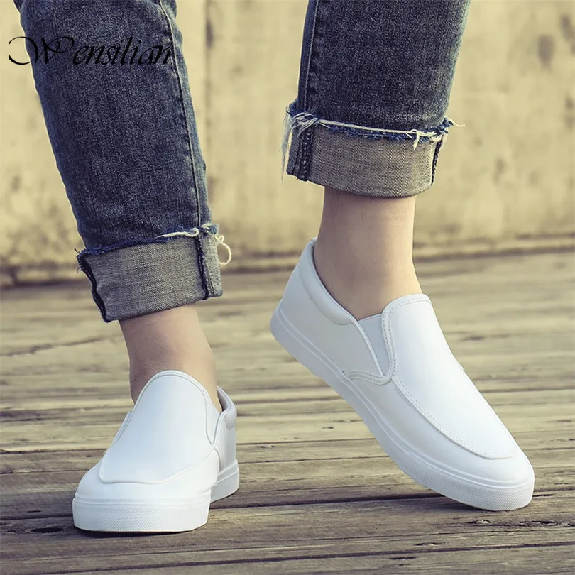 Leather Loafers Mens Casual Shoes Slip on Flats Fashion Male Loafer Breathable Men shoes Soft Trainers zapatos de hombre | Обувь