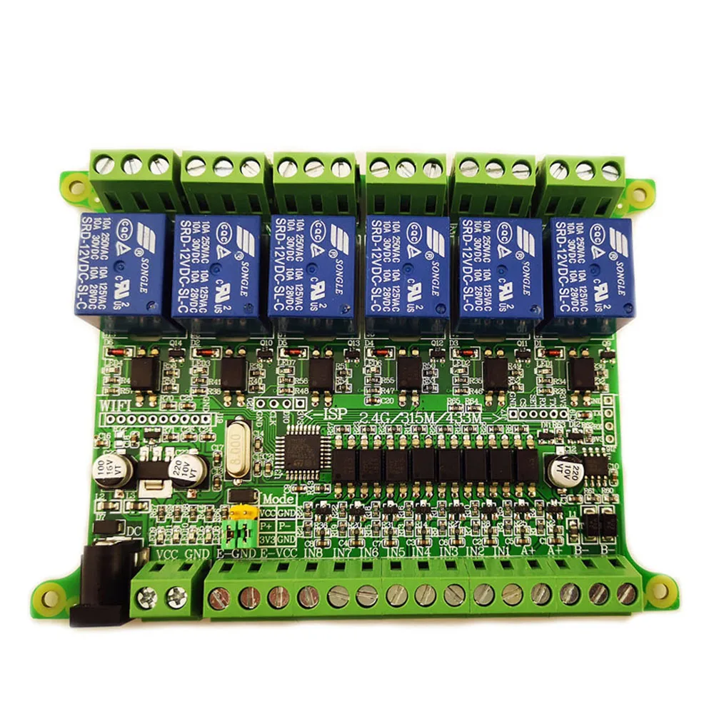 Реле Taidacent 12 В/24 В 6 каналов выход RS485 контроль ler MODBUS RTU релейный модуль управления