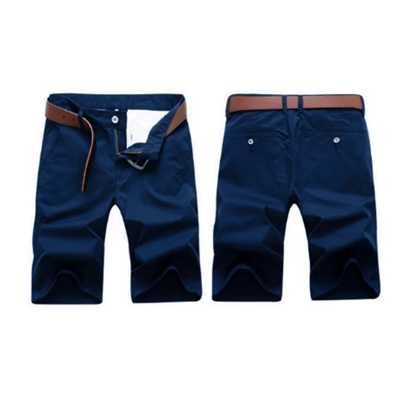 Летние Новые мужские базовые шорты Умные повседневные модные однотонные с