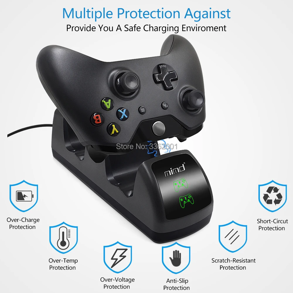 Универсальное зарядное устройство для док станции с двойной зарядкой + 2 шт.