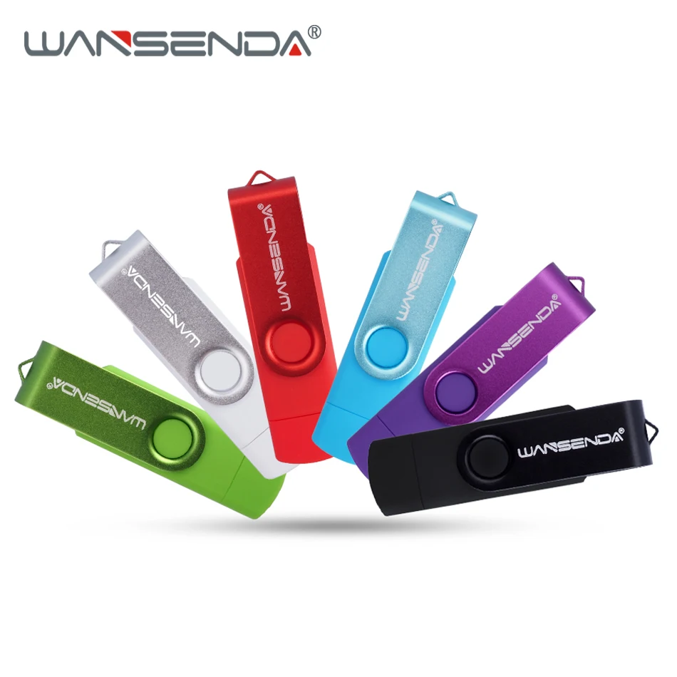 WANSENDA OTG USB флеш-накопитель 2 в 1 USB3.0 & Android Micro 16 ГБ 32 64 Гб 128 256 Флешка для Android/PC |