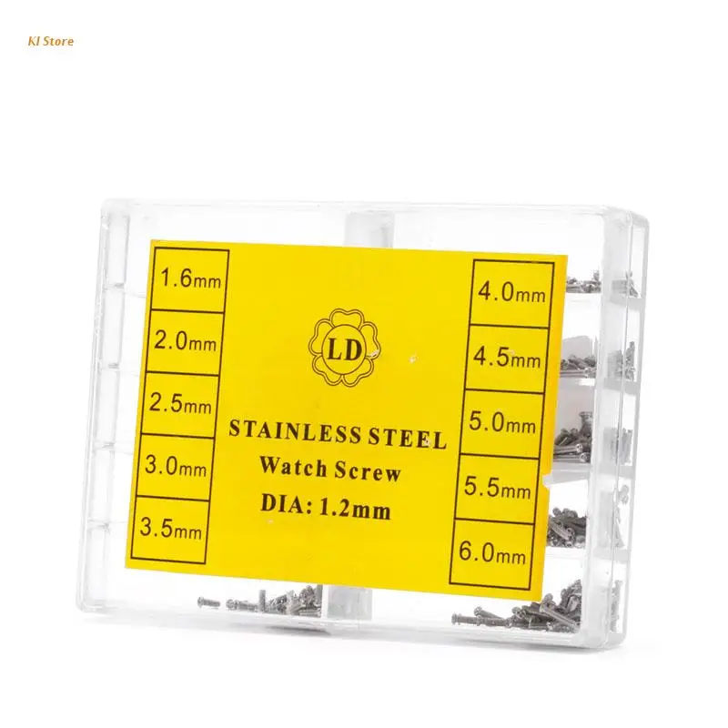 

500Pcs Stainless Steel Eyeglasses Watch Repair Small Micro Screw Assortment Tool