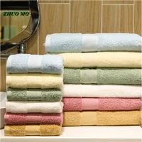 new high quality cotton bath towels set for adults soft large solid white blue travel towel bathroom shower for lovers gift t039