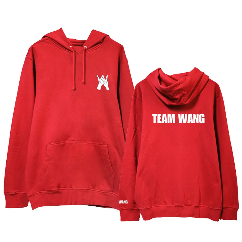 Фото Флисовый/тонкий пуловер с принтом Kpop got7 jackson team wang, толстовки унисекс на осень и зиму №4
