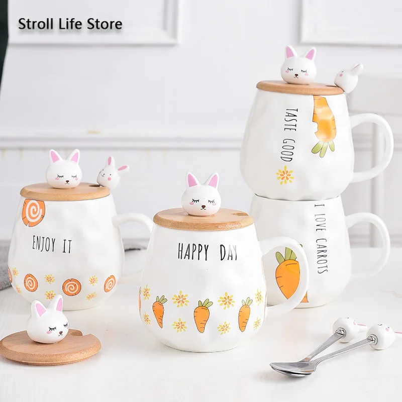 Креативная кружка для кофе с кроликом из мультфильма керамическая чашка воды