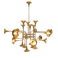 delightfull botti hanging lights gold chandelier suspension lamps trumpet group 12 16 24 head dining living room restaurant