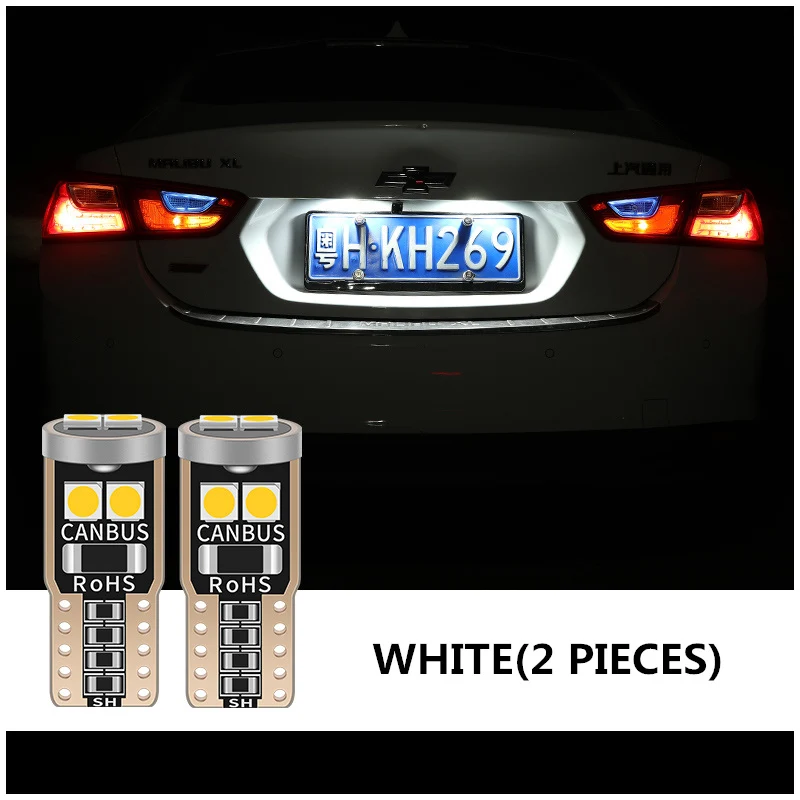 2 шт. светодиодный Canbus T10 W5W 3014 24SMD салона светильник лампы просвет для Skoda Superb Octavia A7
