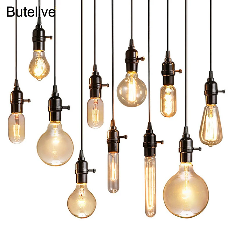Винтажные E27 лампы Эдисона промышленные светодиодные антикварные подвесные