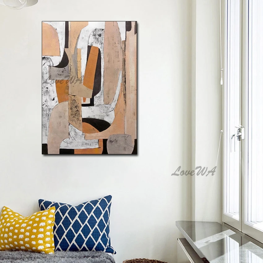 Современная Абстрактная картина с несимметричными узорами Новое поступление