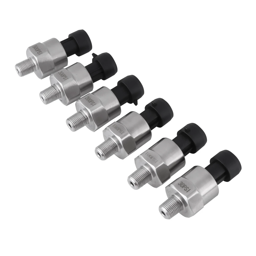 

100pcs Pressure Transducer Sender Sensor Stainless Steel For Oil Fuel Air Water Stainless Steel Pressure Sensor Thread