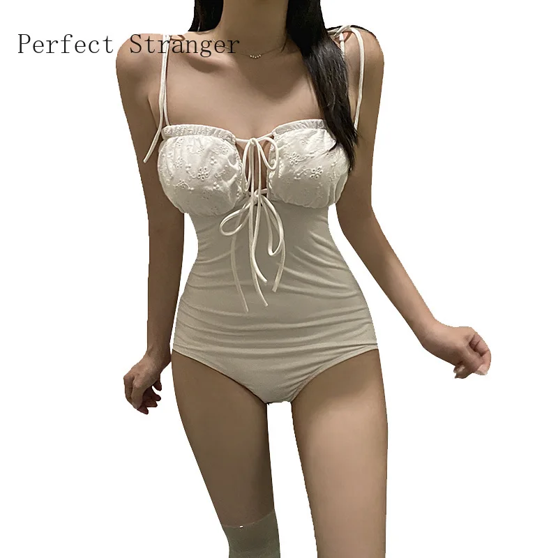 

Women Sexy High Waist swimming Bikini Set 2021 Summer One-Piece Tight Bikini Beach Swimsuit Bathe Bathing Suit