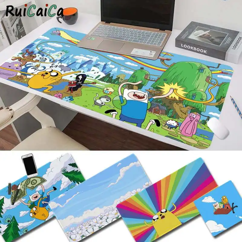 

RuiCaiCa Adventure Time Simple Design Comfort Mouse Mat Gaming Mousepad Size for CSGO Game Player Desktop PC Computer Laptop