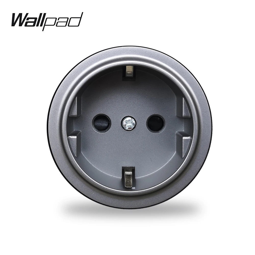 L6 EU Schuko настенная электрическая розетка 5 цветов Черный Белый Серый Золотой