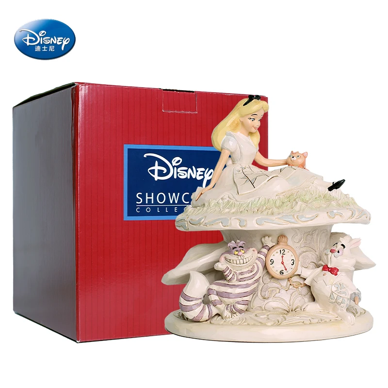 

Disney Princess Anime Alice In Wonderland Cheshire Cat Peripheral Action Figure Hand-Made Model 17 Cm Ornaments Toys Children