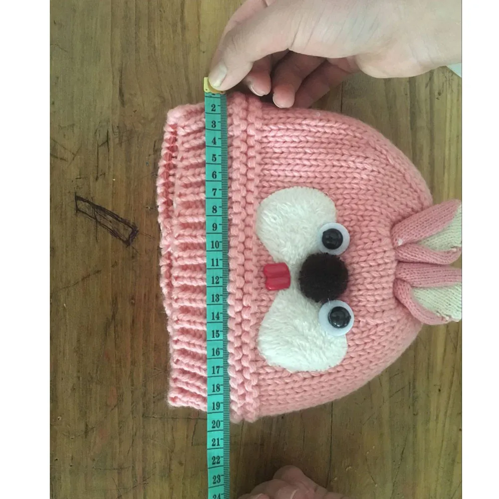 

2Pc Toddler Baby boy girls beanie hat+cartoon Scarf set kids kintted Wool cute cartoon Rabbit panama caps winter warm bonnet A40