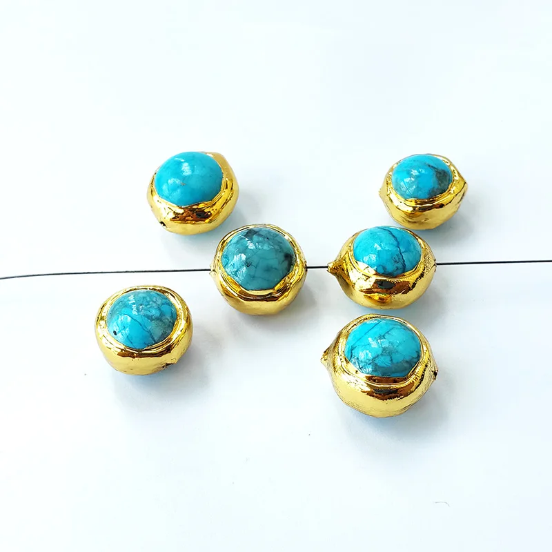 10 шт. новый дизайн синие хаулитовые камни соединитель бисера драгоценный камень