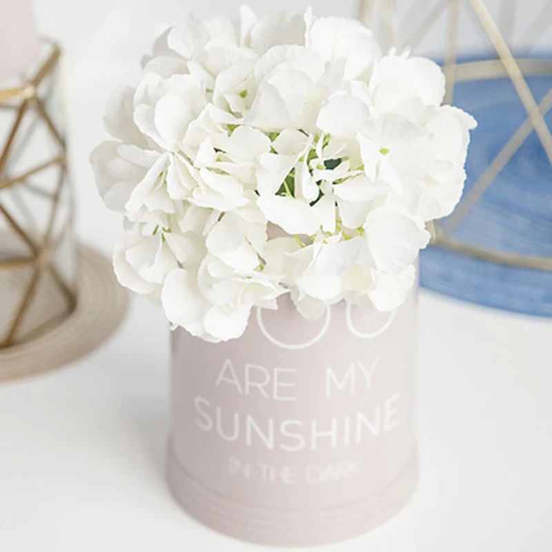 Искусственная шелковая Гортензия Цветная декоративная Цветочная головка сделай