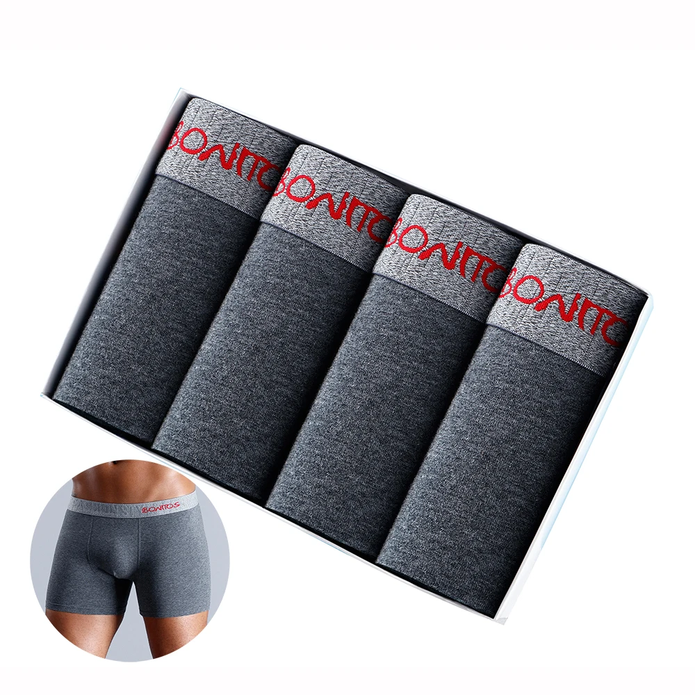 

4pcs Brand Underwear Man Lots Cotton Men's Panties Sexy Boxers For Male Boxershorts Gay Boxer Shorts Family Underpants Calecon