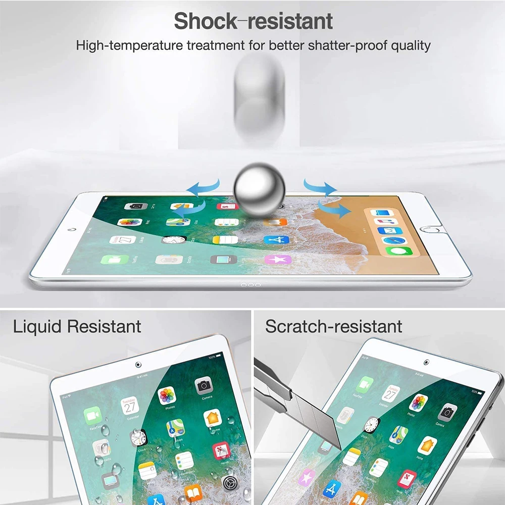 (2 шт.) защитная пленка из закаленного стекла для Apple iPad Pro Air 1 2 5 6 5-го 6-го поколения 9