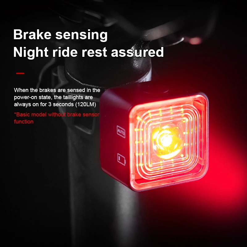 

Bicycle Brake induction Taillights USB Charging Mountain Bike Lights LED Lamp Waterproof Cycle Riding Warning Flashlight