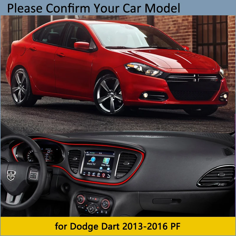 Защитная накладка на приборную панель для Dodge Дротика Fiat Viaggio 2013 2014 2015 2016 PF